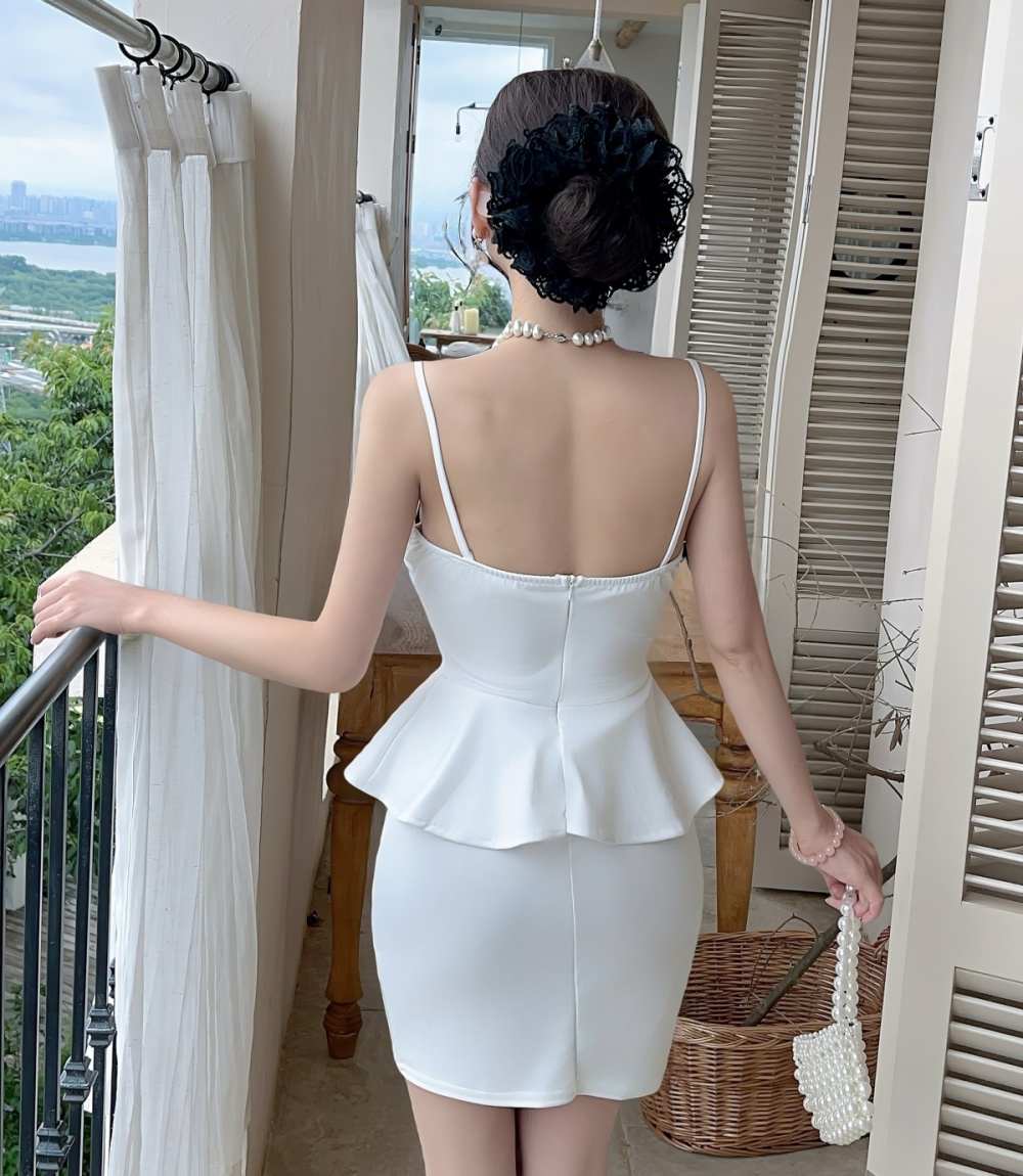 Sexy bottoming package hip sling slim all-match dress