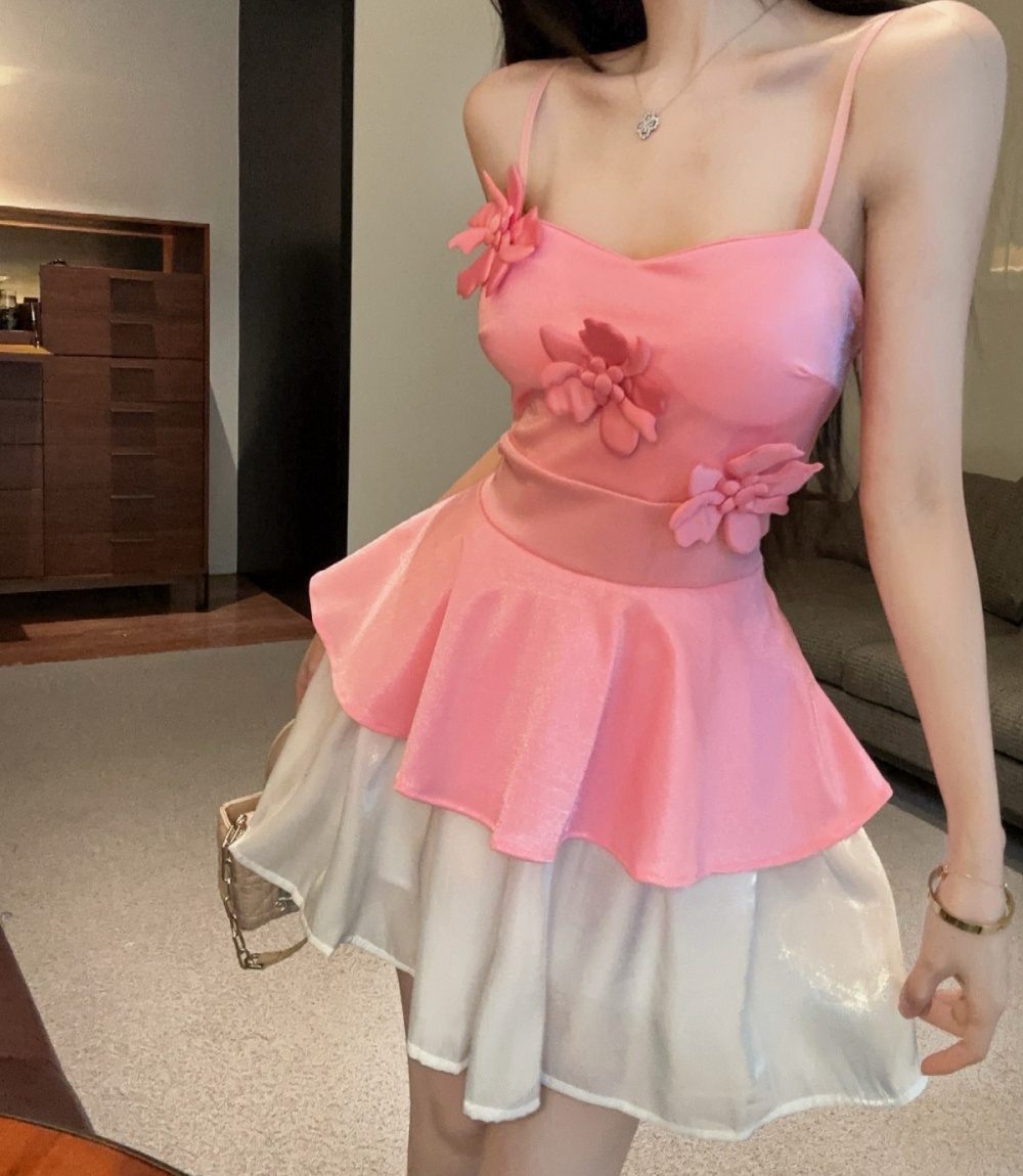 Splice enticement strap dress pink spicegirl dress