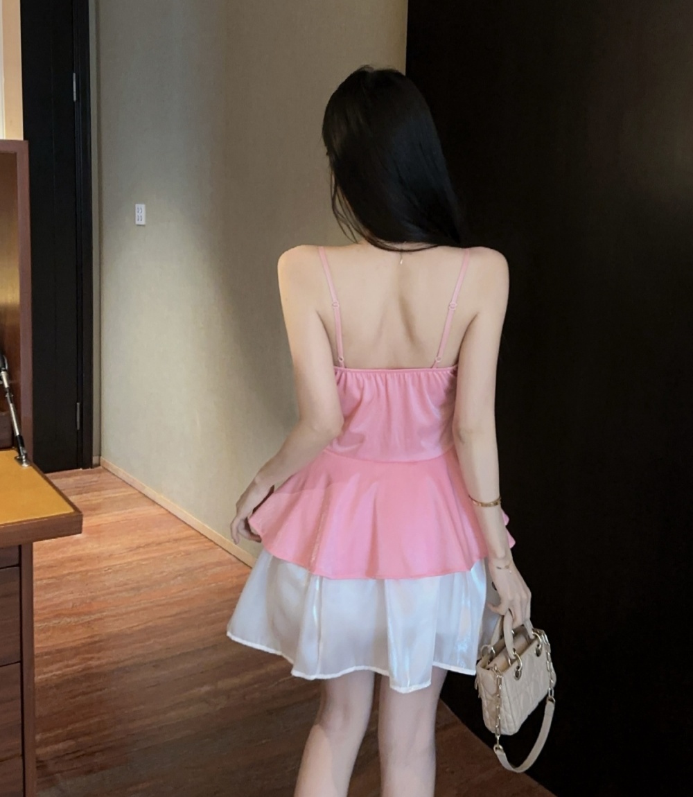 Splice enticement strap dress pink spicegirl dress