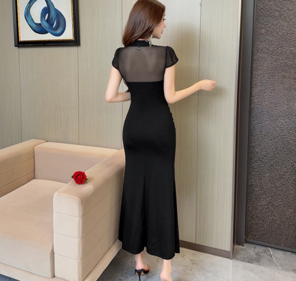 Overalls retro cheongsam night show dress