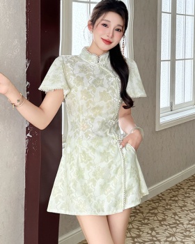 Chinese style summer dress temperament shorts 2pcs set
