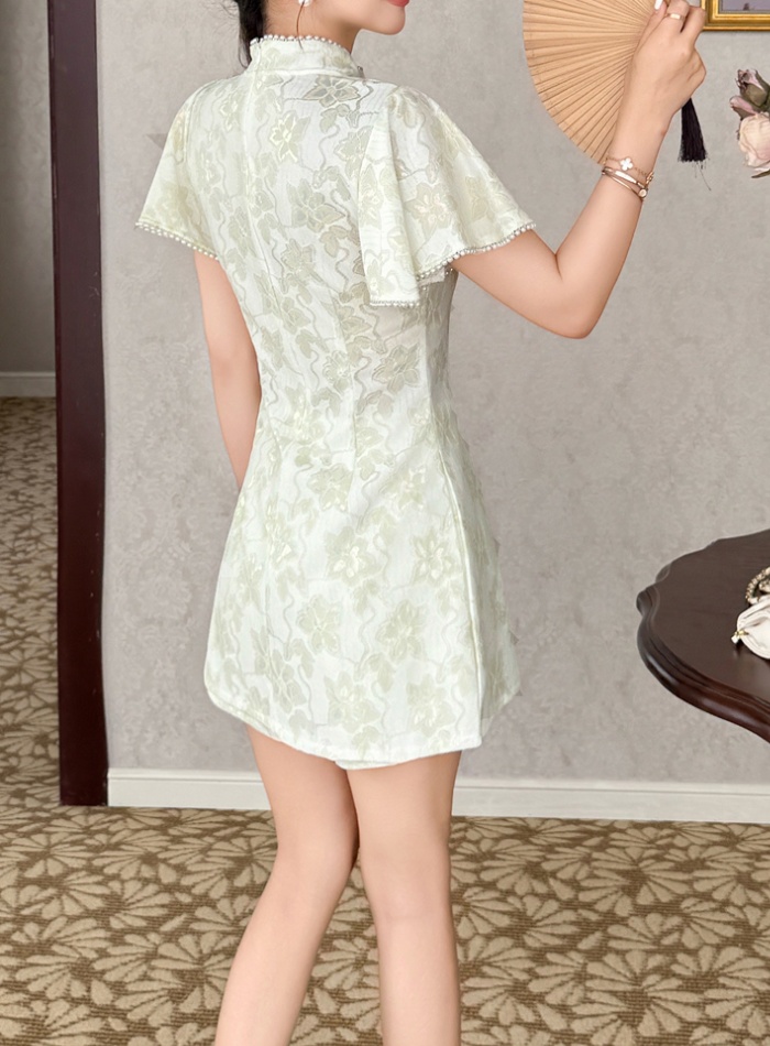 Chinese style summer dress temperament shorts 2pcs set