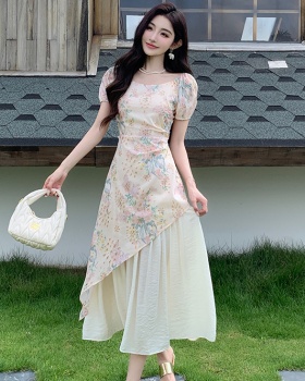 Printing embroidery temperament tender summer dress