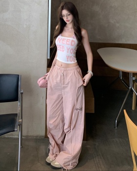 Letters vest enticement long pants 3pcs set for women