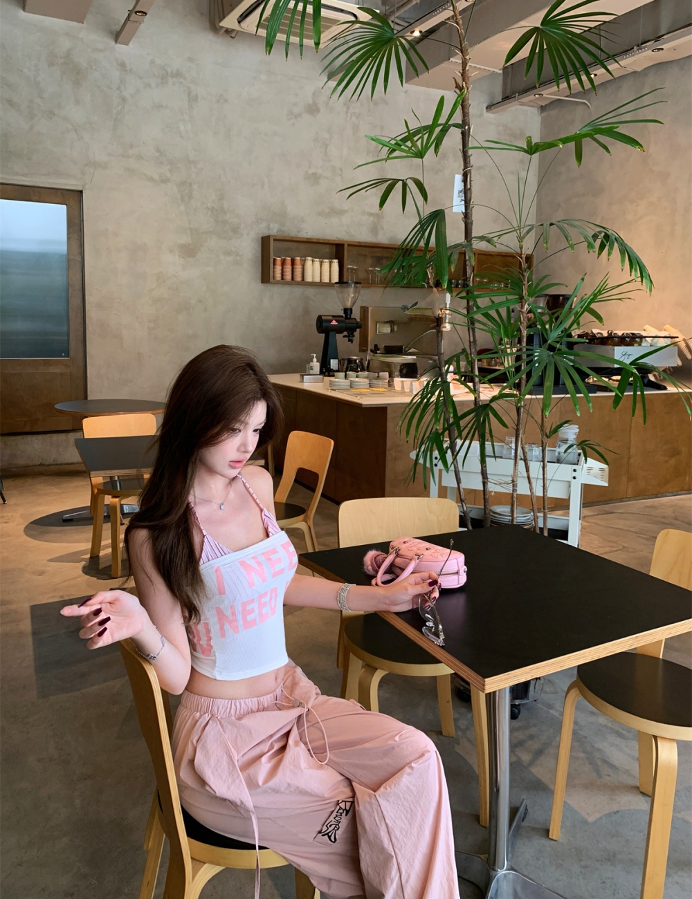 Letters vest enticement long pants 3pcs set for women