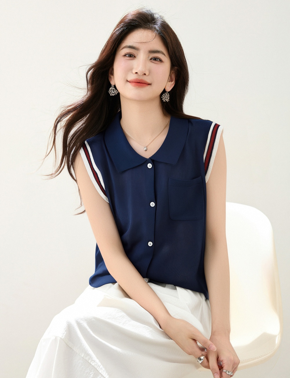 Simple temperament cardigan mixed colors tops for women