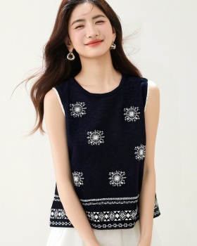 Sleeveless loose waistcoat summer temperament vest for women