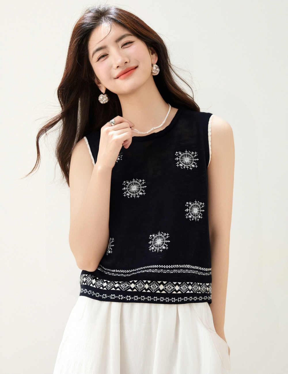 Sleeveless loose waistcoat summer temperament vest for women