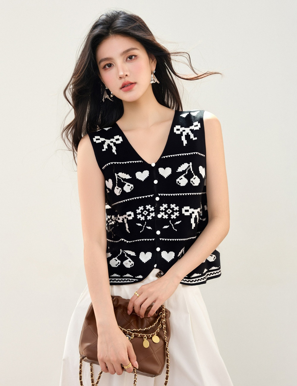Loose slim waistcoat Korean style vest for women
