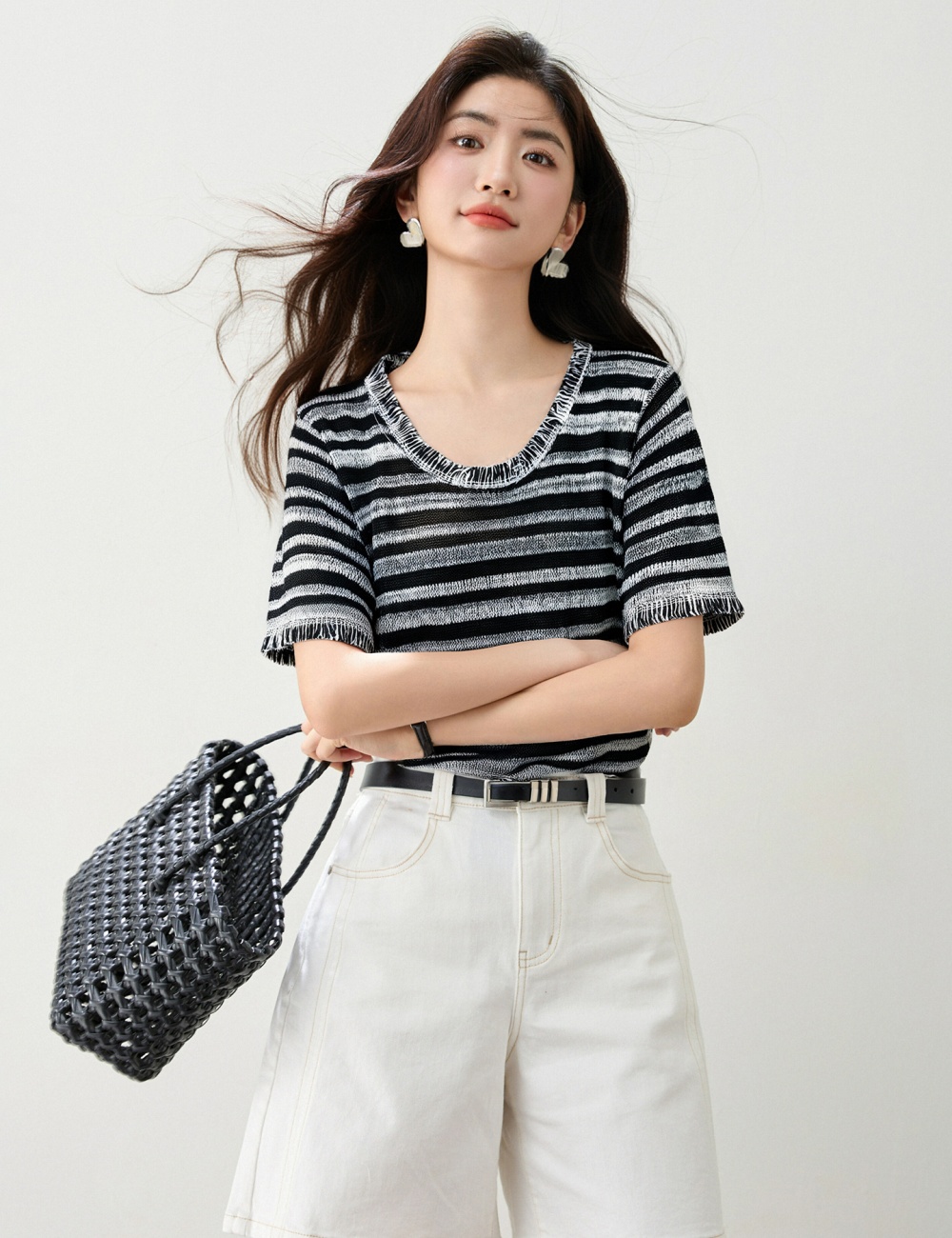 Temperament short sleeve T-shirt all-match tops for women