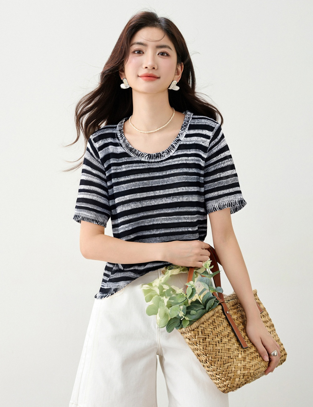 Temperament short sleeve T-shirt all-match tops for women