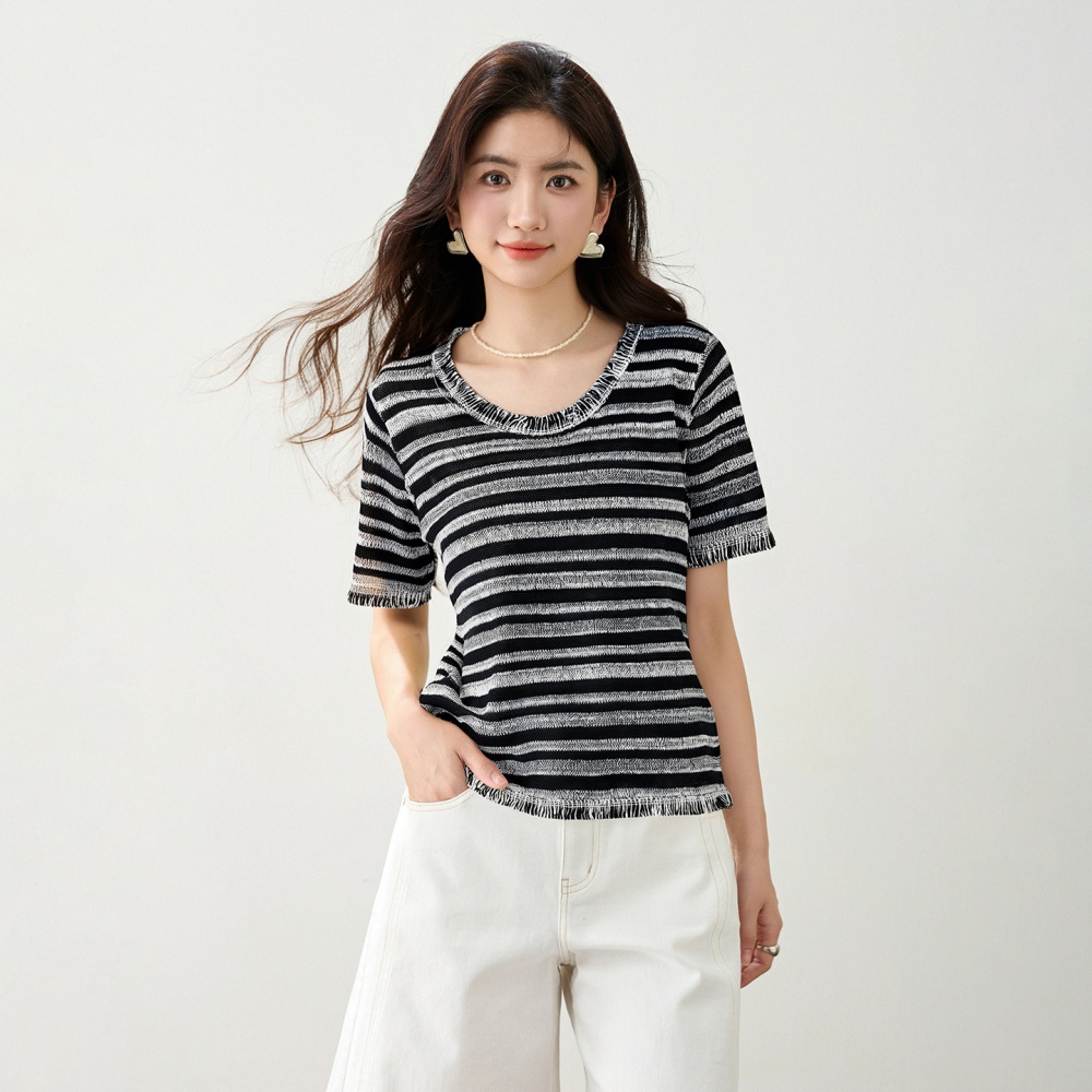 Temperament short sleeve T-shirt all-match tops for women