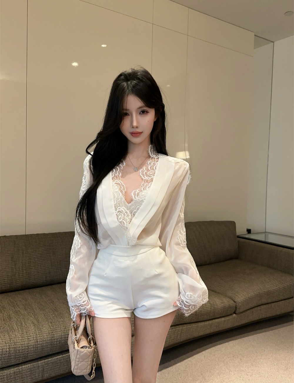 Rose splice shorts autumn enticement shirt a set