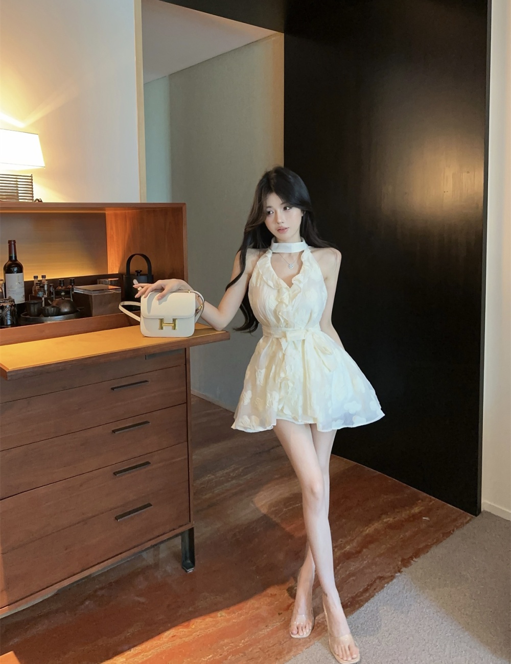Jacquard Chinese style tops A-line small shirt for women