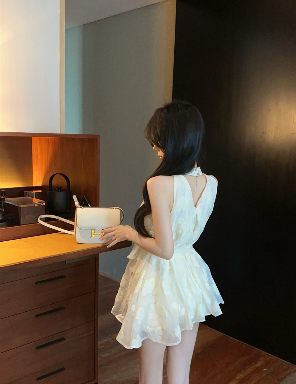 Jacquard Chinese style tops A-line small shirt for women