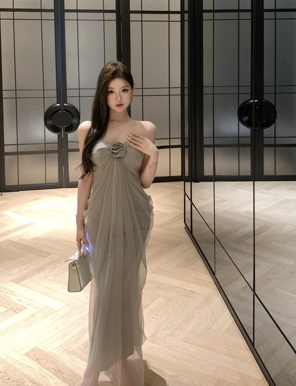 Flowers dress temperament long dress for women