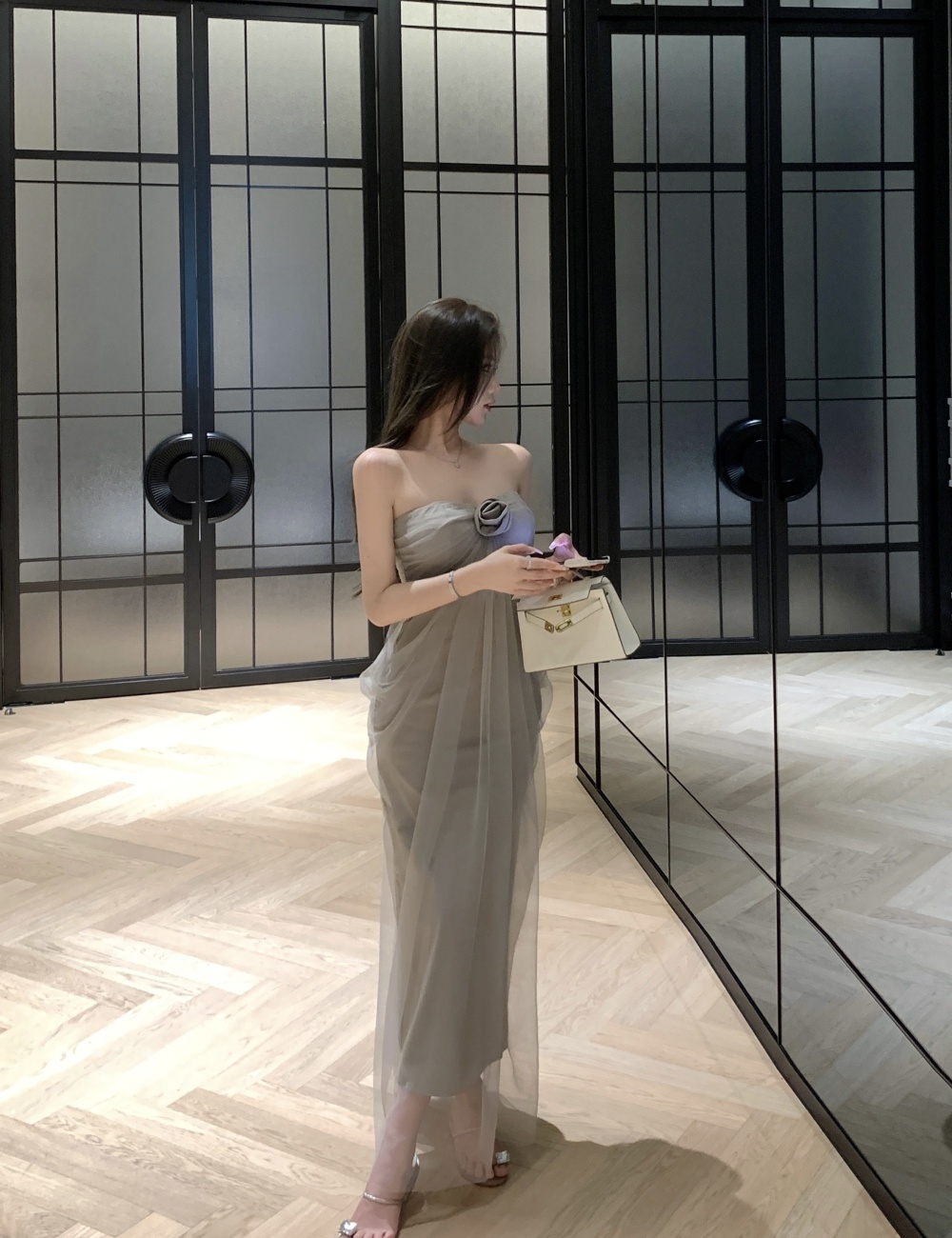 Flowers dress temperament long dress for women