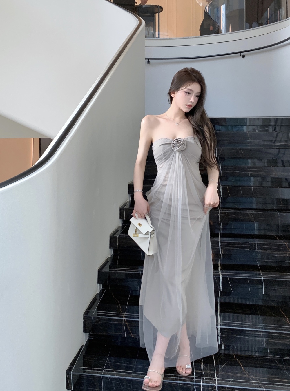 Flowers dress temperament long dress for women