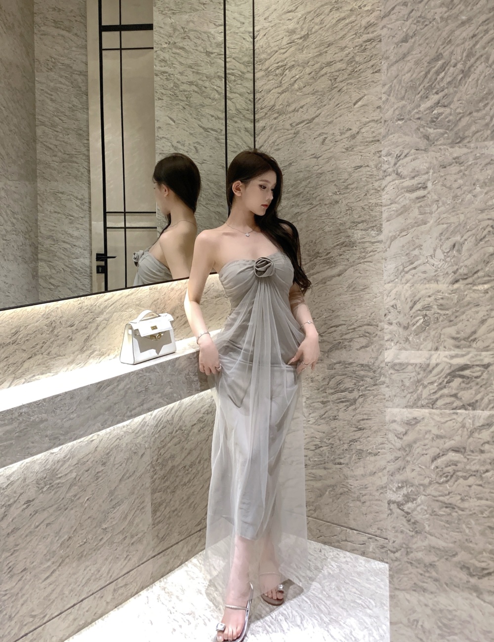 Flowers dress temperament long dress for women