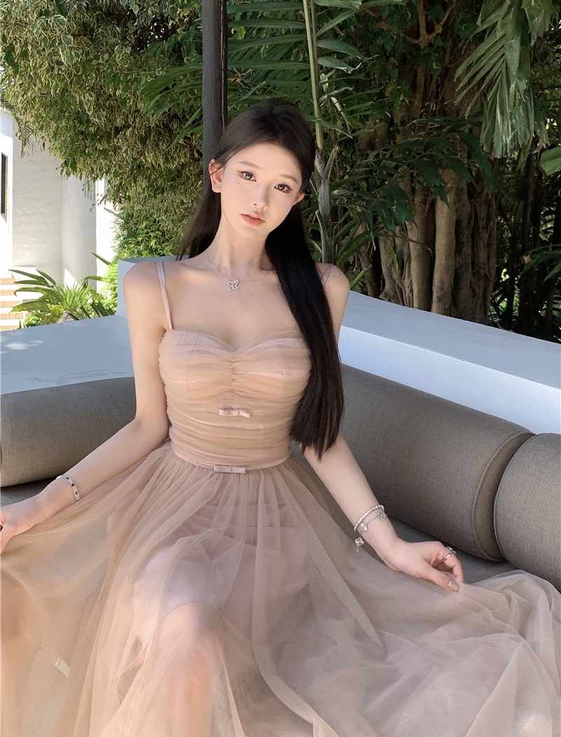 Gauze slim ballet sweetheart romantic dress
