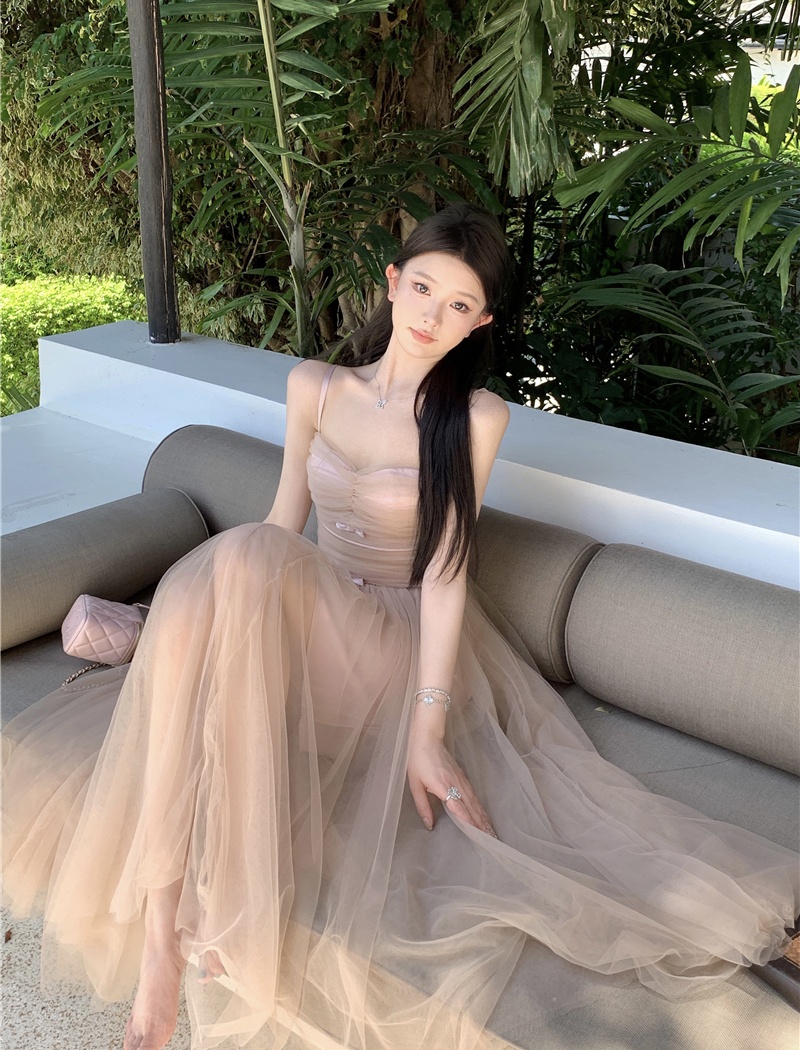 Gauze slim ballet sweetheart romantic dress