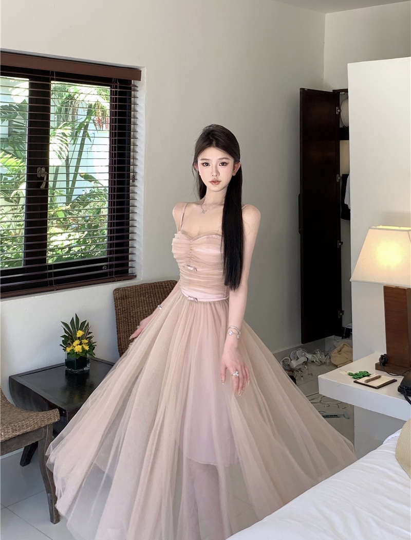 Gauze slim ballet sweetheart romantic dress