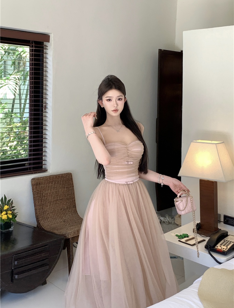 Gauze slim ballet sweetheart romantic dress