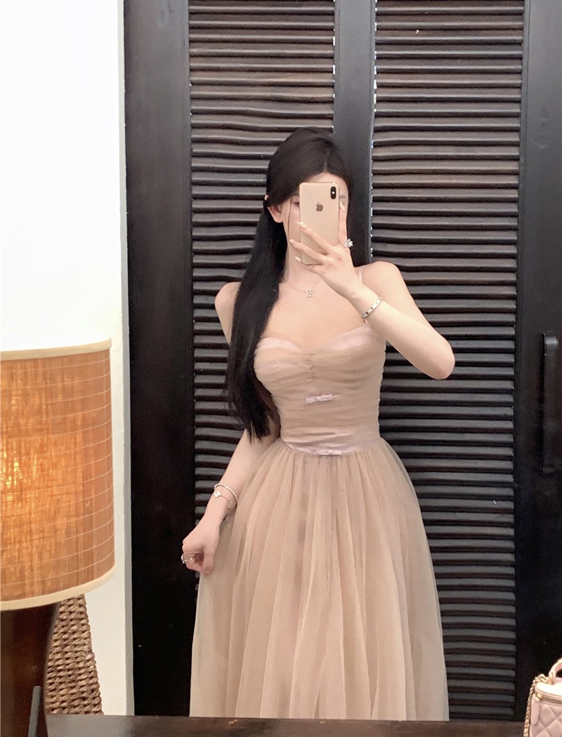 Gauze slim ballet sweetheart romantic dress