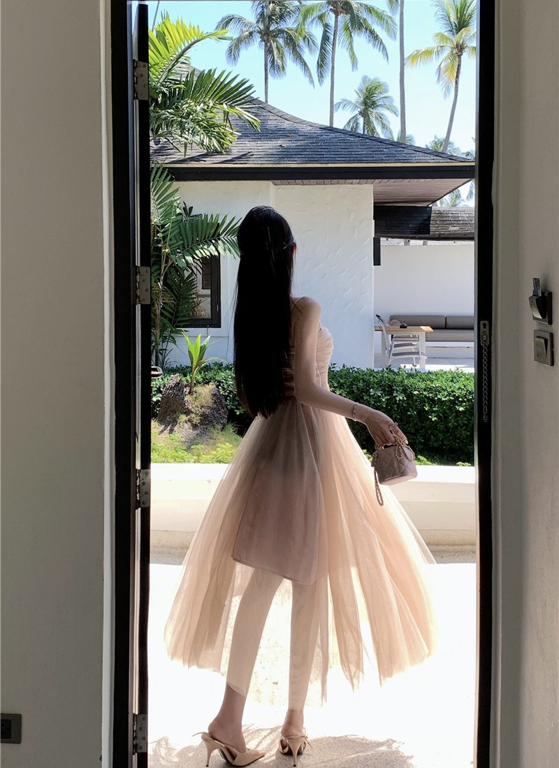 Gauze slim ballet sweetheart romantic dress