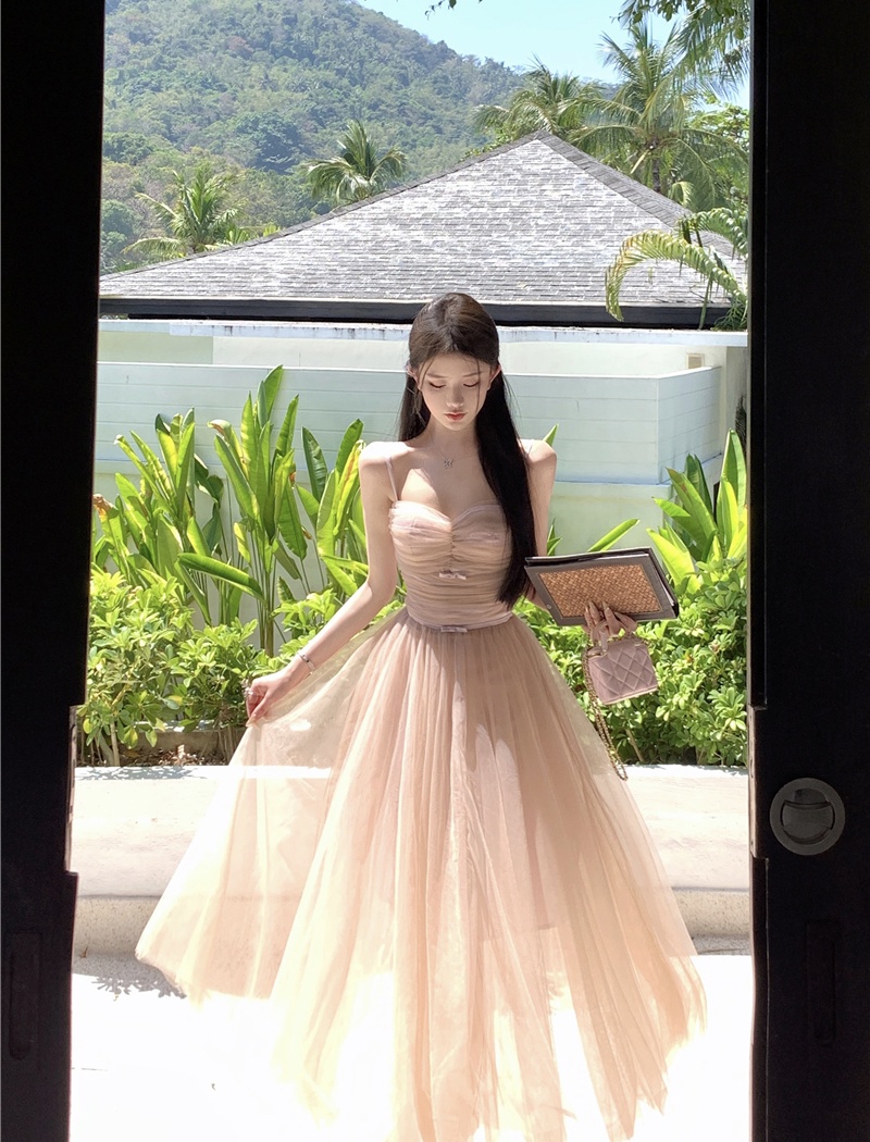 Gauze slim ballet sweetheart romantic dress