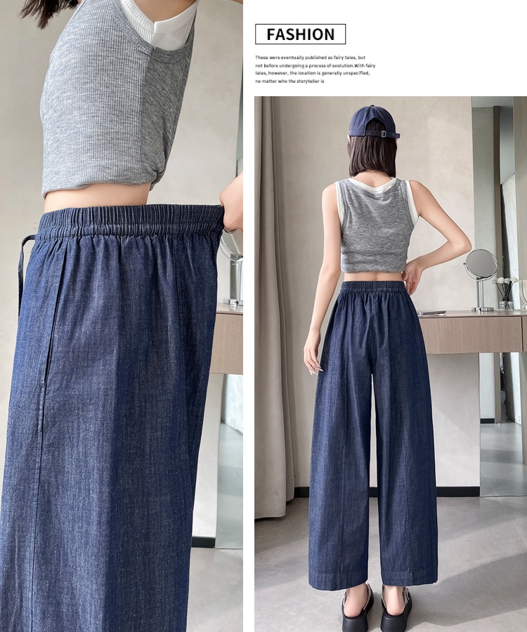 High waist wide leg pants flax nine pants for women