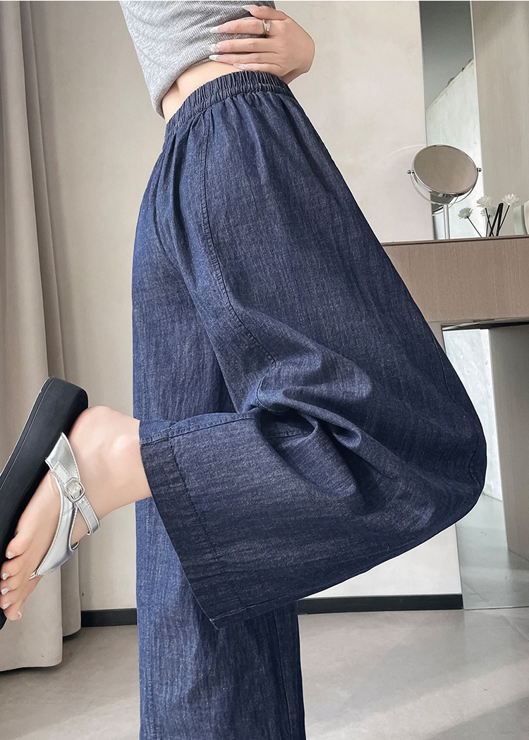 High waist wide leg pants flax nine pants for women