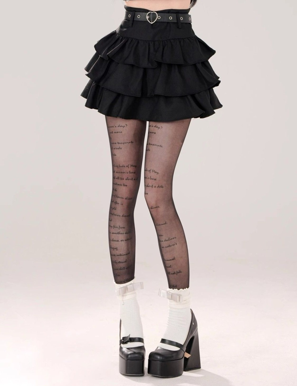A-line cake short skirt high waist thick and disorderly skirt