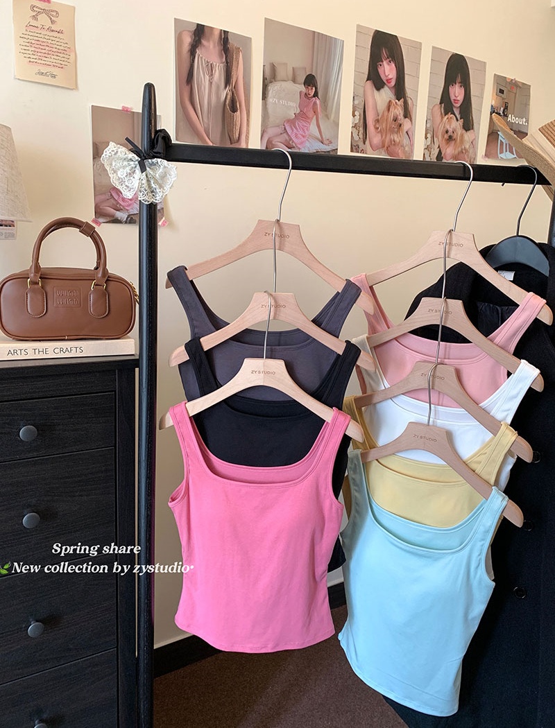 Slim inside the ride tops multicolor vest for women
