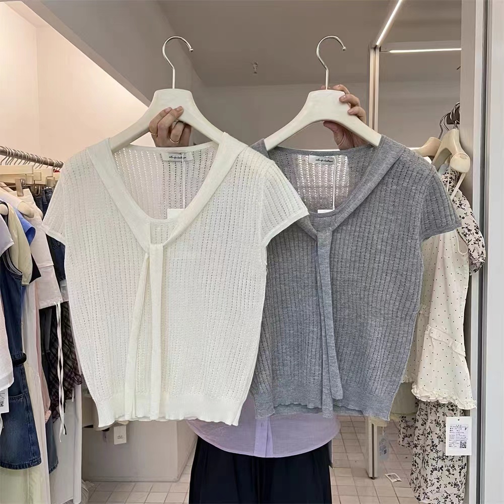 Bandage pure tops tender cozy small shirt for women