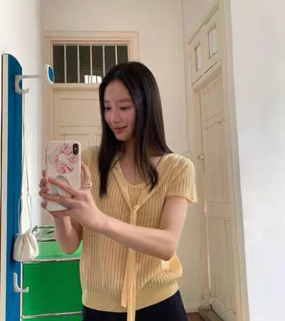 Bandage pure tops tender cozy small shirt for women