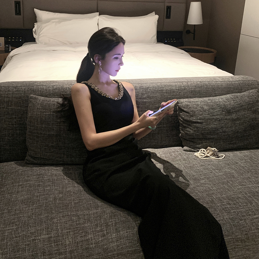 Long temperament dress light luxury ladies formal dress