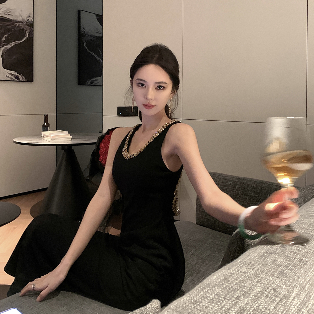 Long temperament dress light luxury ladies formal dress