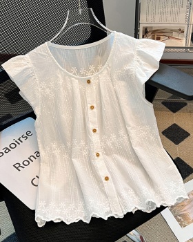 Summer France style tops slim show young shirt for women