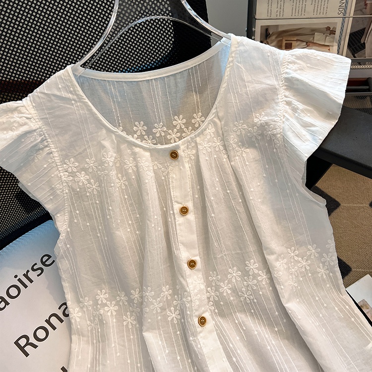 Summer France style tops slim show young shirt for women