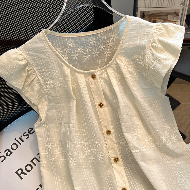Summer France style tops slim show young shirt for women