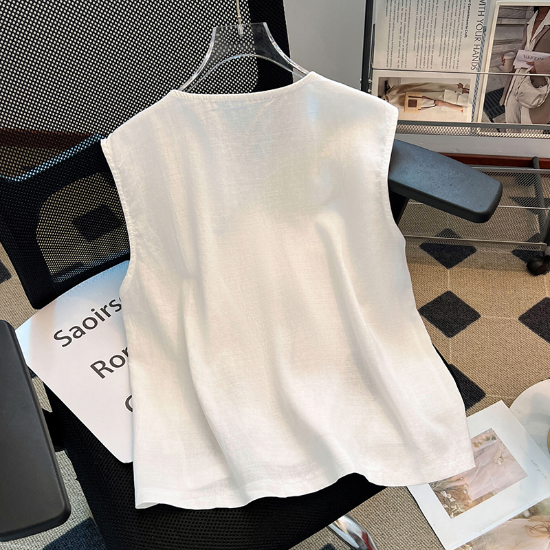 Temperament small shirt embroidery waistcoat