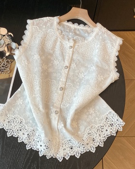 Embroidery summer vest fashion shirt for women