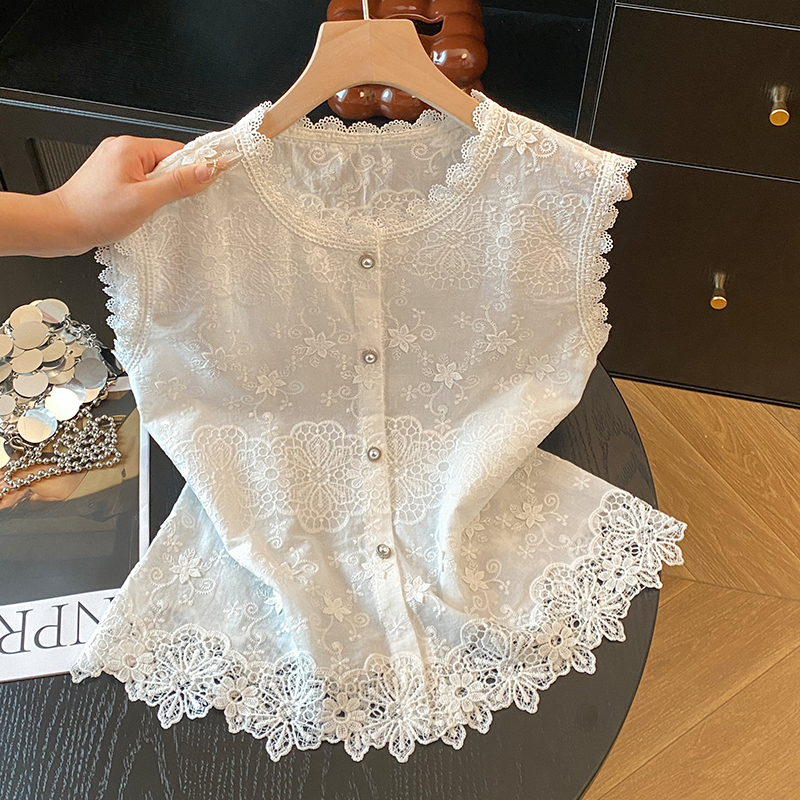 Embroidery summer vest fashion shirt for women