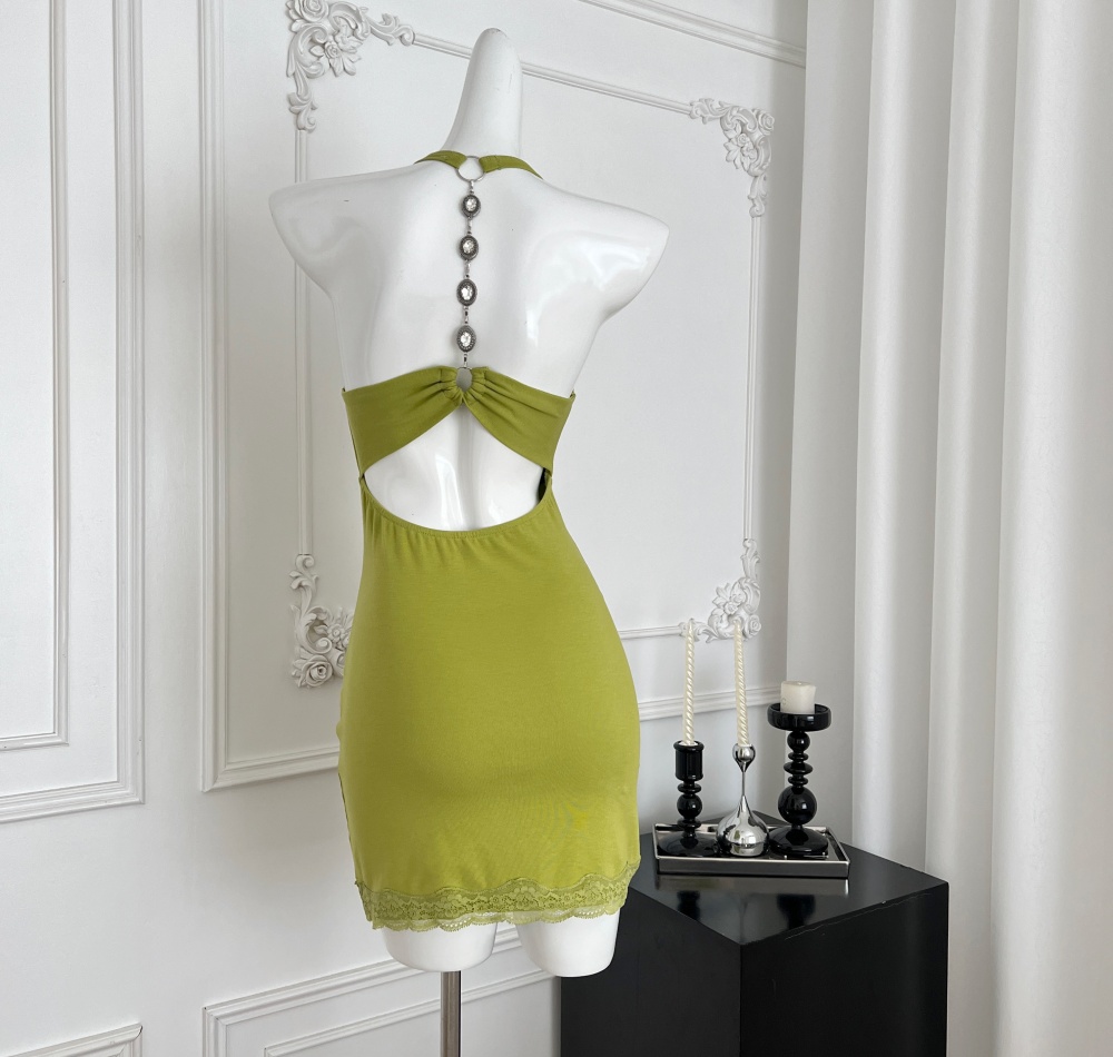 Enticement lace smock summer slim dress a set for women