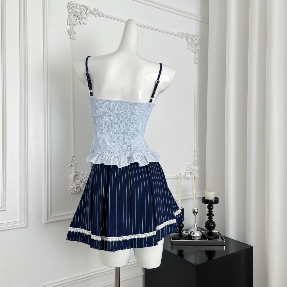 Japanese style niche tops college style short skirt