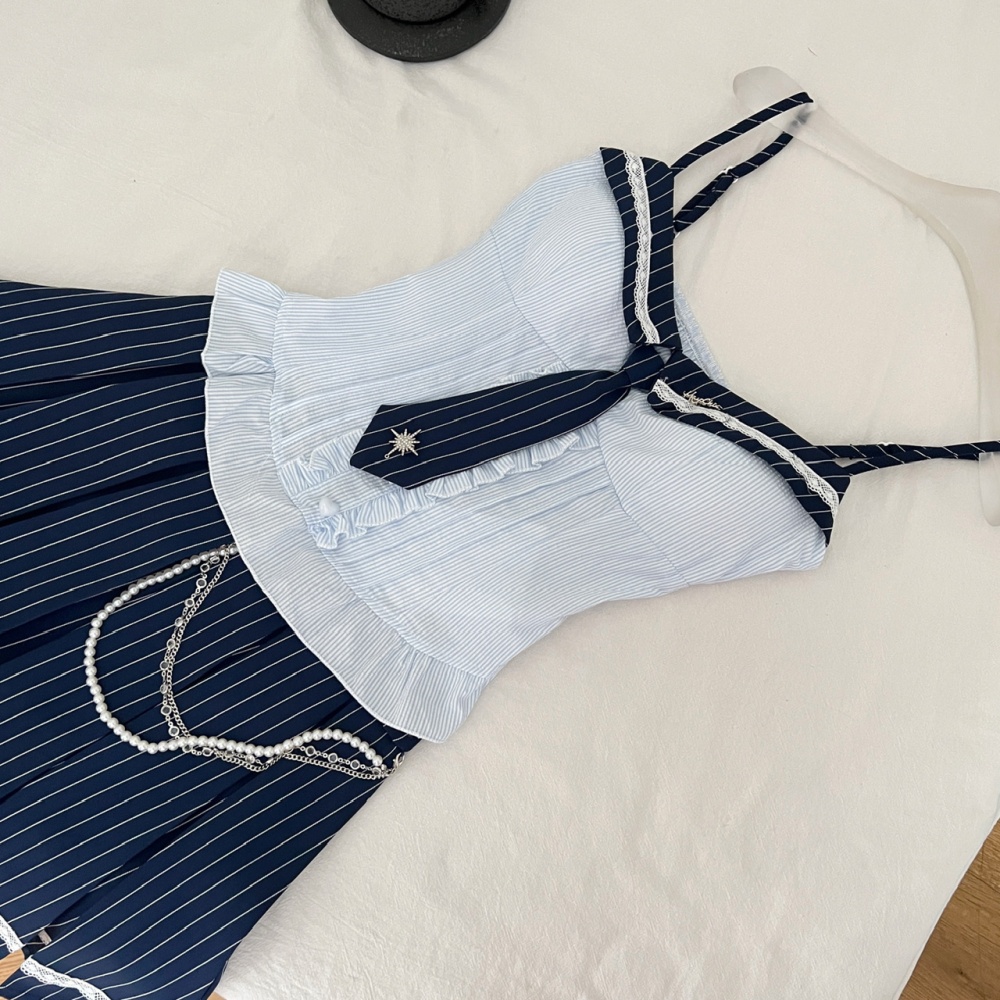Japanese style niche tops college style short skirt