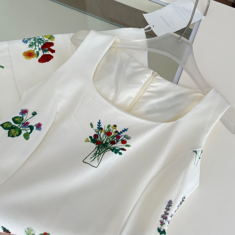 Retro swan temperament France style dress
