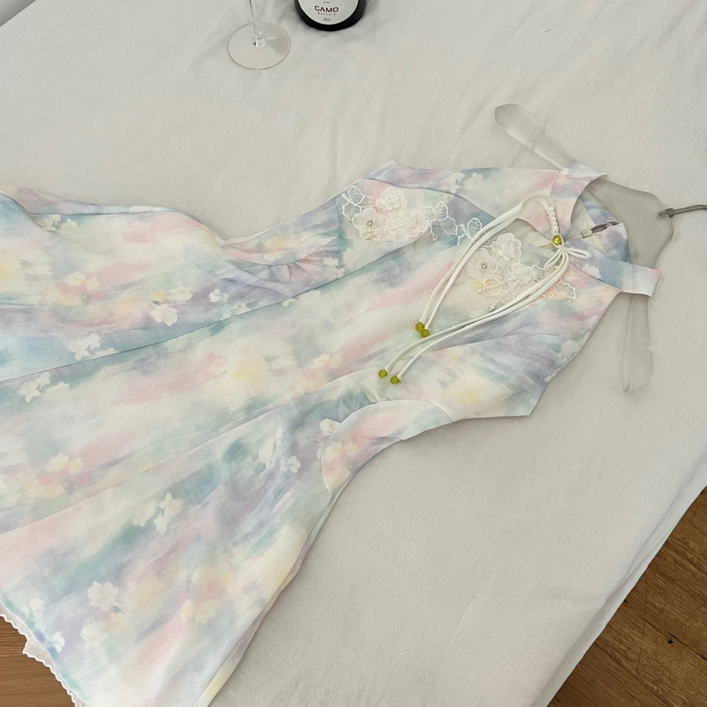 Slim loose cardigan temperament niche dress a set