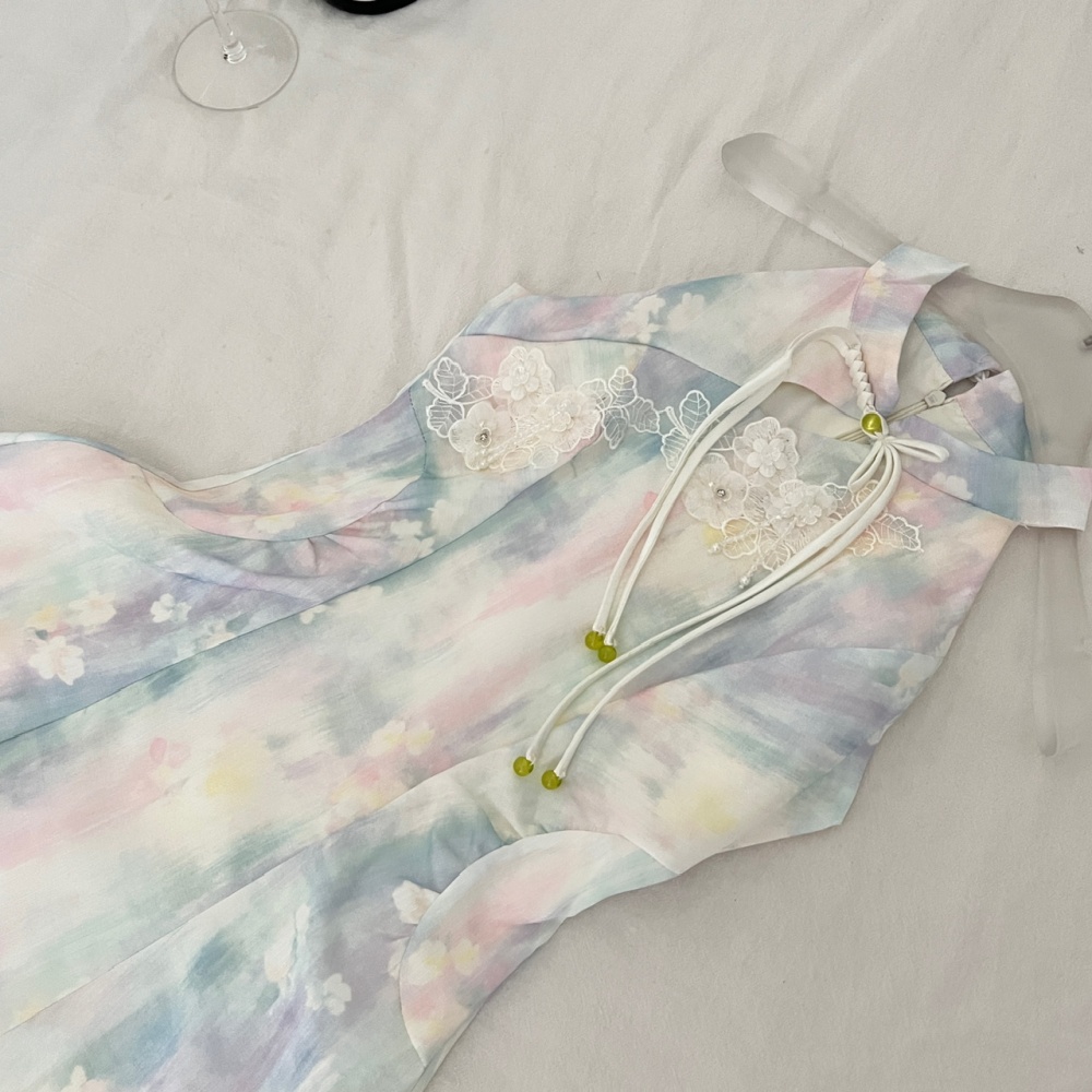 Slim loose cardigan temperament niche dress a set